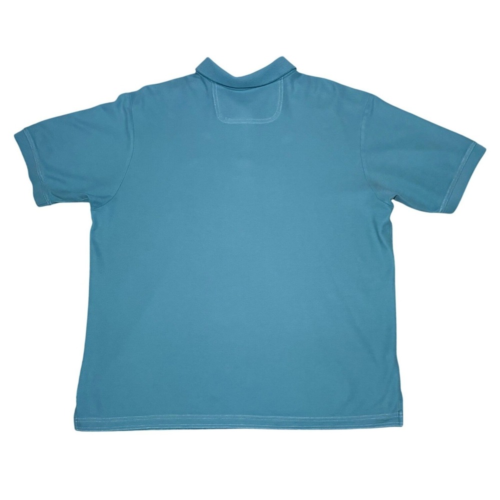 Tommy Bahama Polo Shirt Teal Blue Short Sleeve Supima Blend Mens XL - Picture 10 of 10